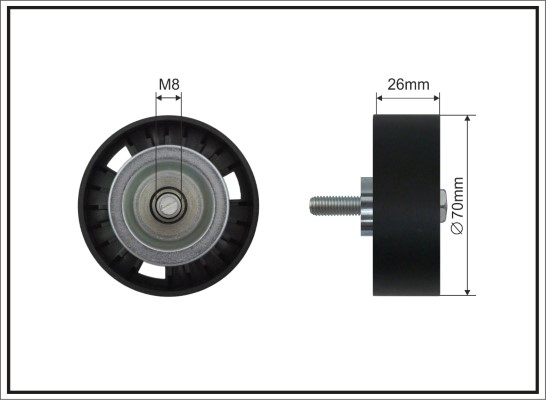 Deflection/Guide Pulley, V-ribbed belt - 500347 SC CAFFARO